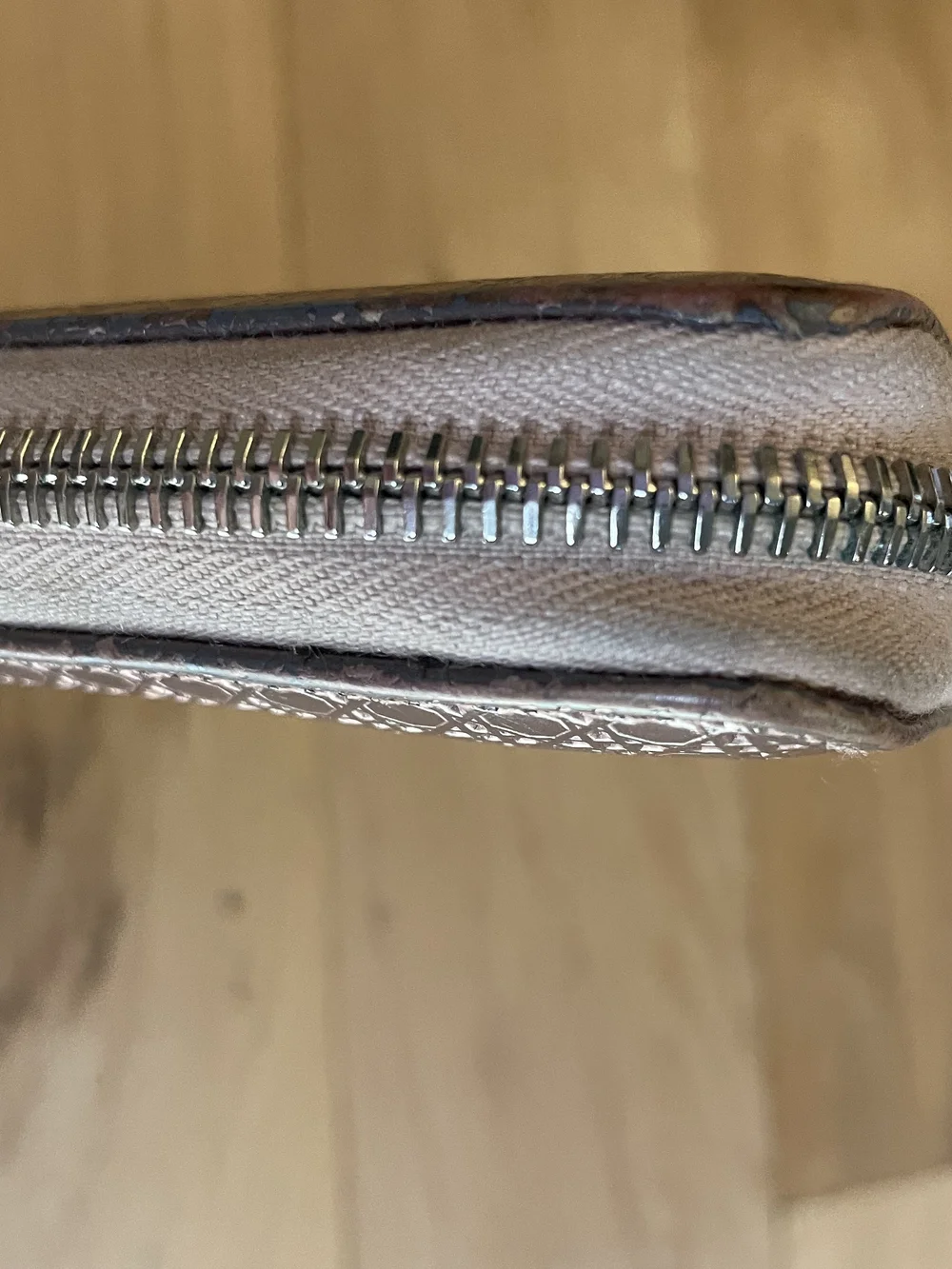 Christian Dior Diorissimo Embossed Zip Around Continental Wallet Brown